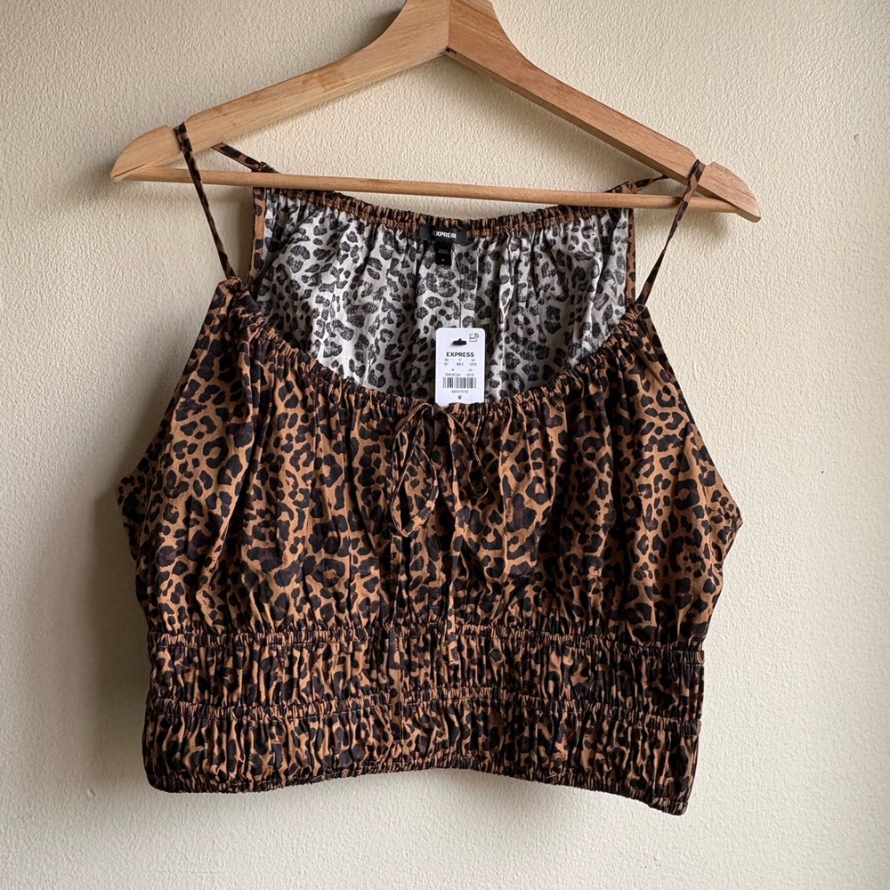 NWT Express Leopard Crop Top